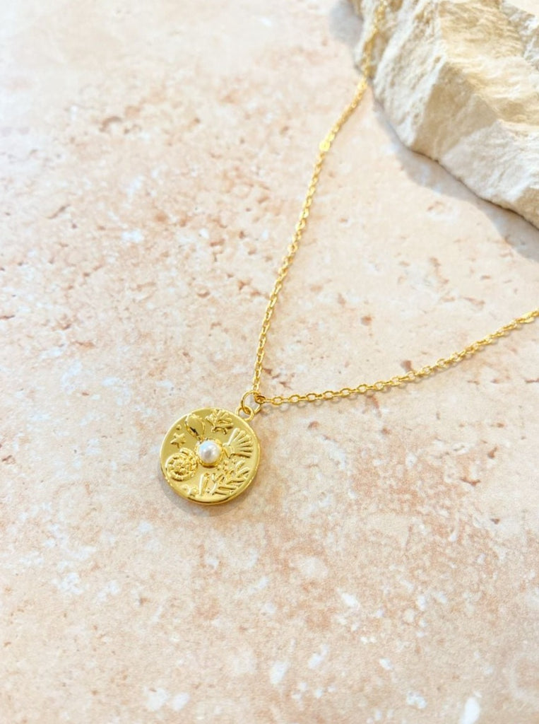Millia Gold 18ct Plated Coin Necklace