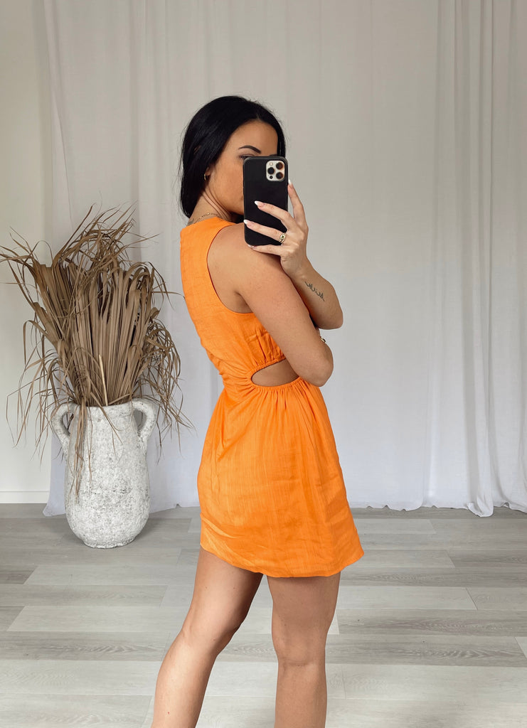 Shelby Cut Out Dress - Tangerine
