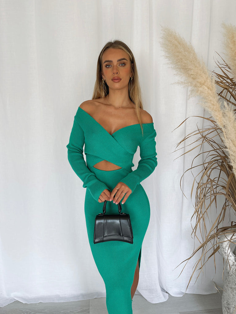Lonnie Knit Dress - Emerald