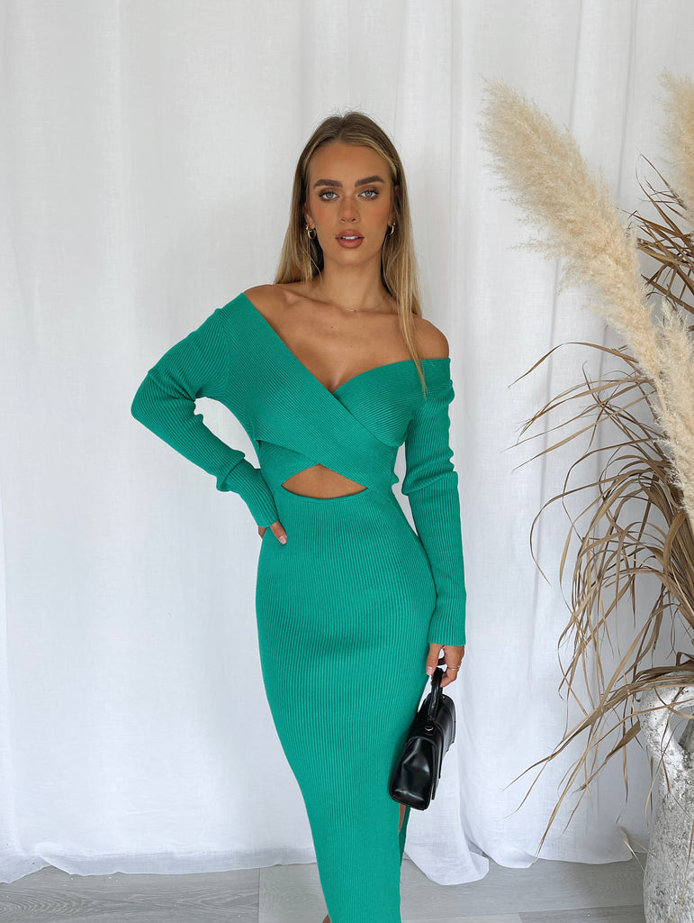 Lonnie Knit Dress - Emerald